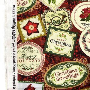 Makers Holiday Fabric Traditional Christmas Winter 106" x 44" JoAnn Exclusive‎